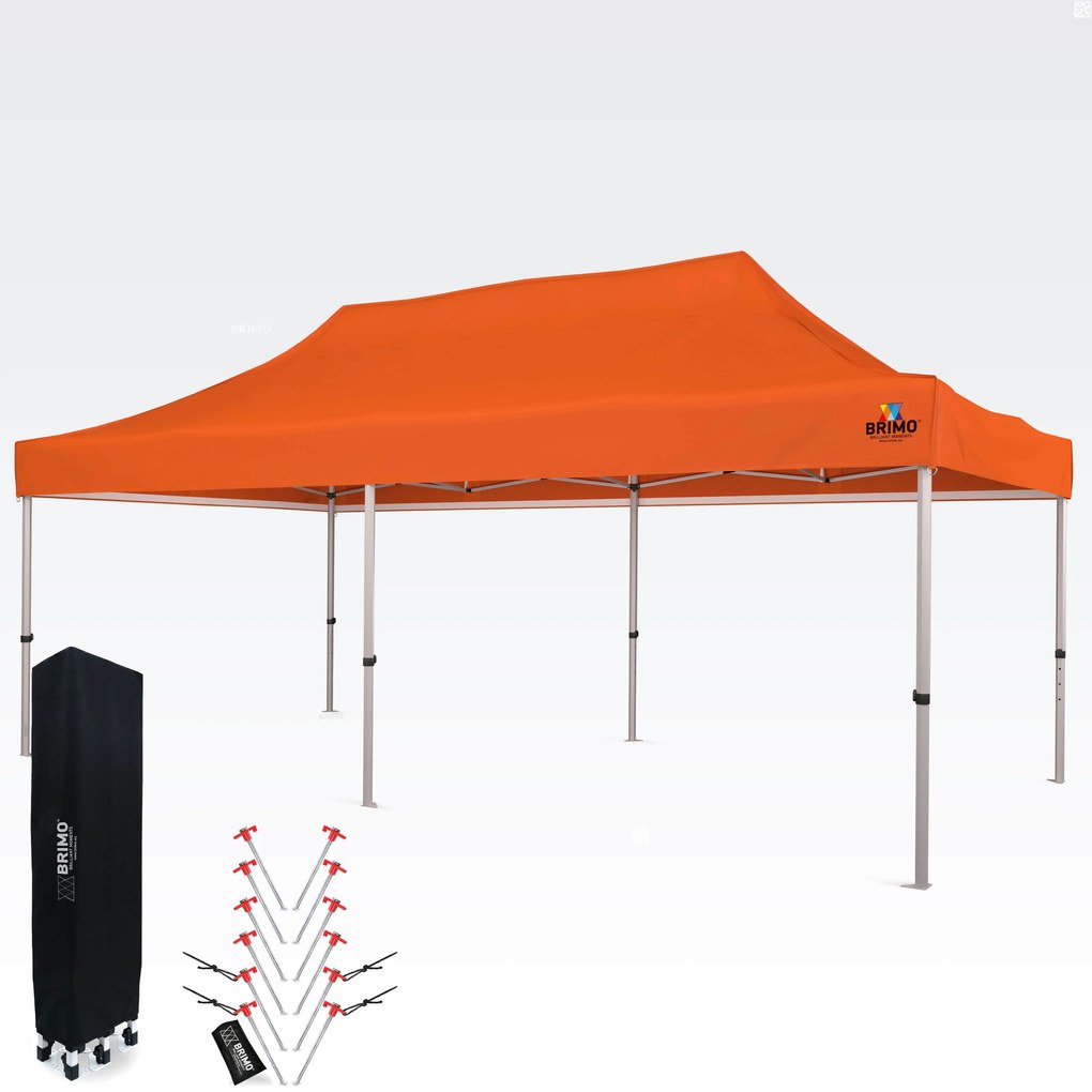 BRIMO Nožnicové stany 3x6m - bez stien - Oranžová 39