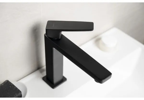 Sapho - Umývadlová batéria TURSI 19 cm matná čierna