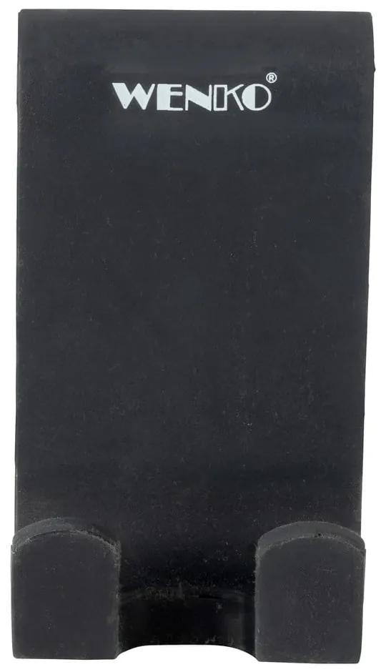 Čierny silikónový obojstranný závesný vešiak Wenko Verna