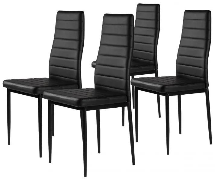 Súprava jedálenských stoličiek 4 ks Ava čierna