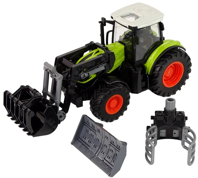 Lean Toys Traktor s vlečkou a doplnkami