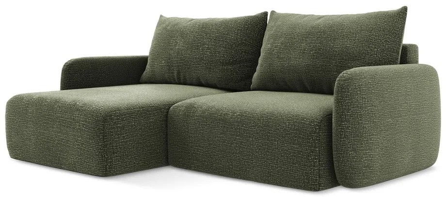 Zelená rozkladacia/s úložným priestorom rohová pohovka (ľavý roh) Kalena – Makamii