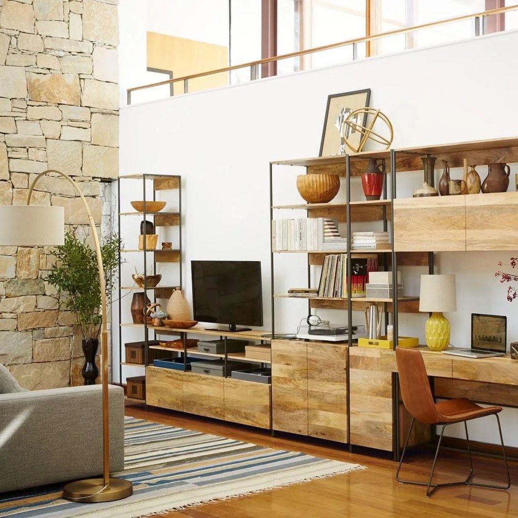 furniture-nabytek.cz - TV stolík masív kov a drevo mango 160x75x45