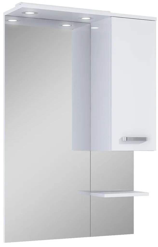 Ava Zrkadlová skrinka s LED osvetlením, š × v × h: 70 × 104 × 23,5 cm