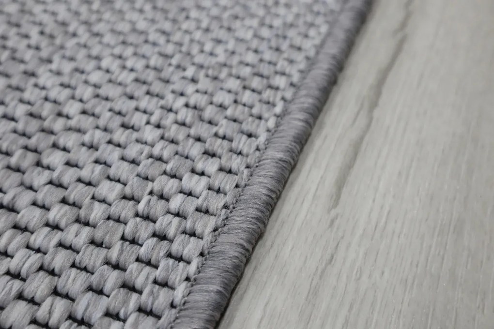Timzo 💧👣🛡️200x70 cm Behúň na mieru Nature platina - obšitý zo všetkých strán + aplikovaná impregnácia + protišmyková úprava, šedá, chodba / predsieň