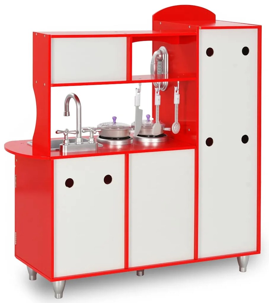 Detská kuchynka, MDF 84x31x89 cm, červená