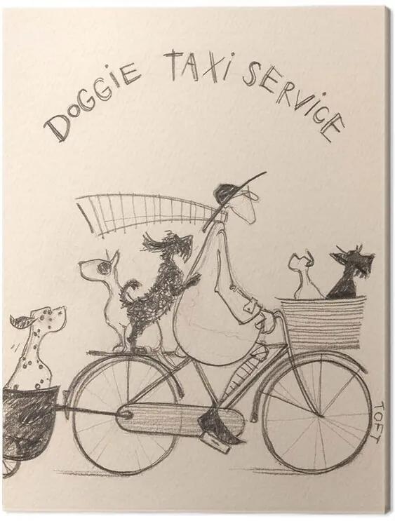 Obraz na plátne Sam Toft - Doggie Taxi Servise, (30 x 40 cm)