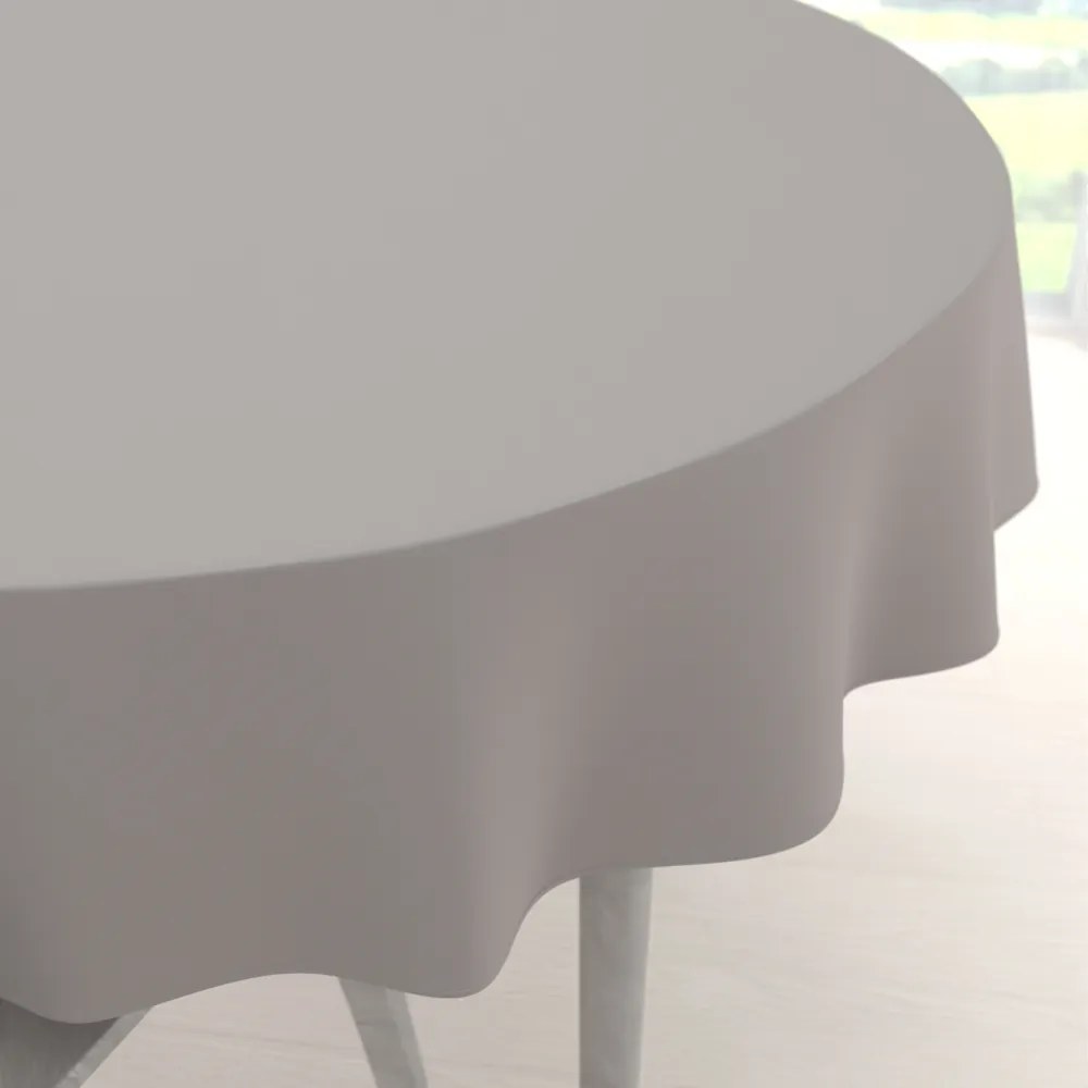 Biante Dekoračný okrúhly obrus Rongo RG-101 Svetlo sivý Ø 110 cm