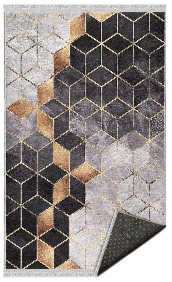 Koberec v sivo-zlatej farbe 120x180 cm – Mila Home