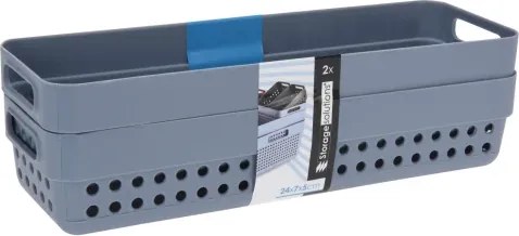 Úložný košík (2 ks) 750 ml, rôzne farby%