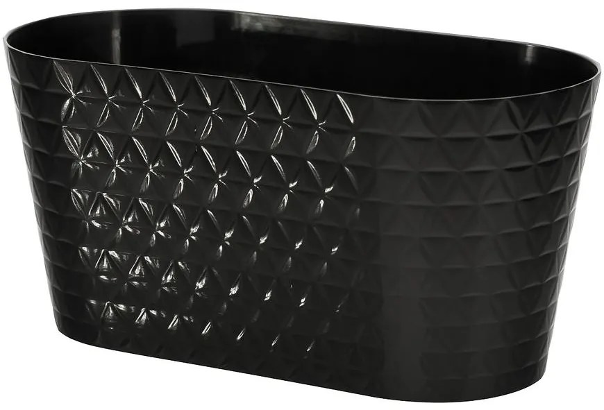 Kvetináč Sahara Diament Petit 23 cm čierna