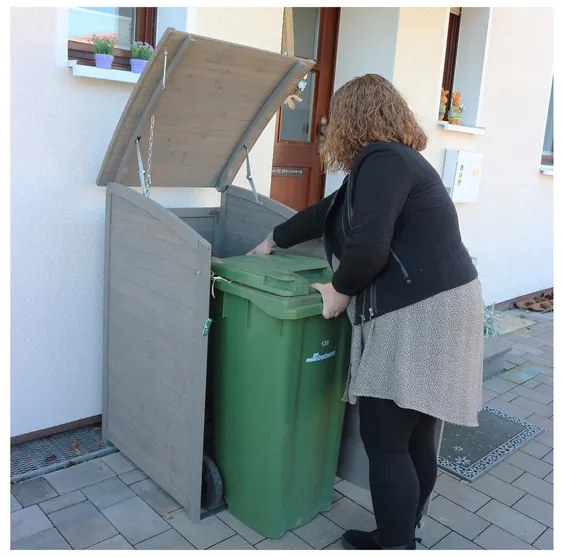 Habau Záhradný box na smetný kôš, 120 l (sivá) (100271525)