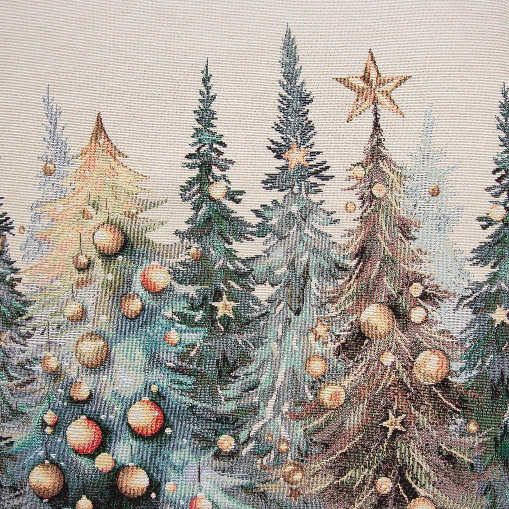 EUROFIRANY VIANOČNÝ GOBELÍNOVÝ OBRUS FOREST 140X180 CM VZOROVANÝ