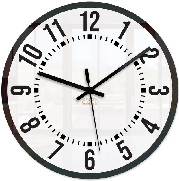 Nástenné hodiny Oskar 30 cm biele/čierne