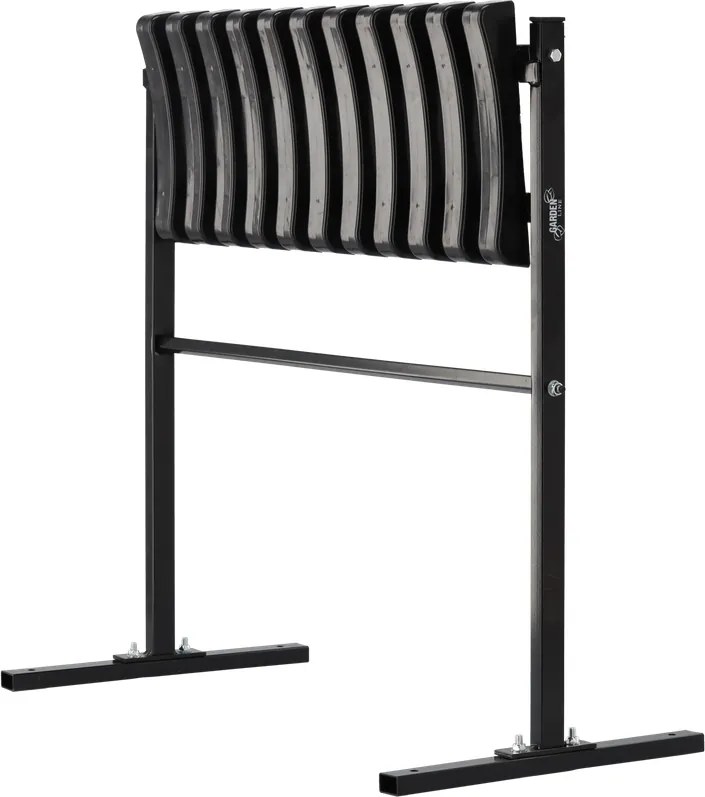 Garden Line SKLADACIA LAVICA, DĹŽKA 68 CM, S OPOROU PRE NOHY – ČIERNA *8282