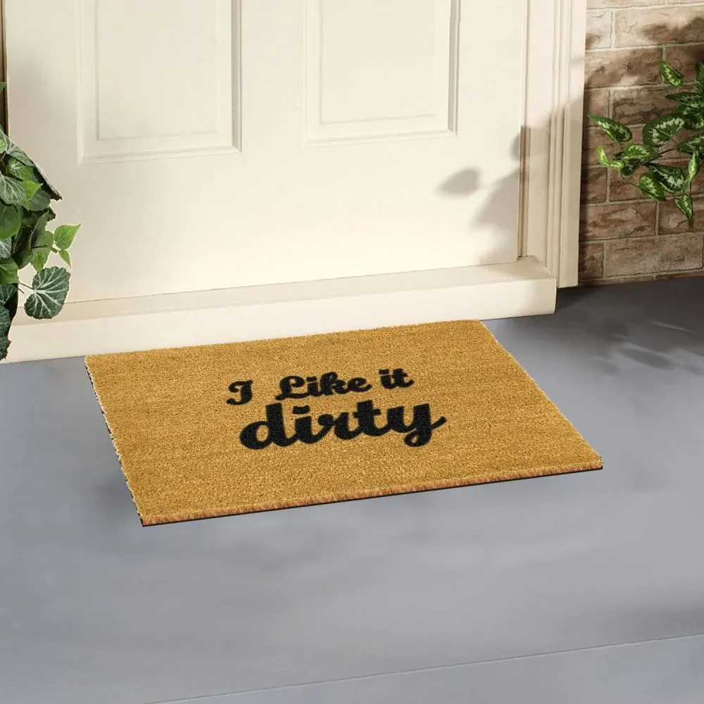 Rohožka z prírodného kokosového vlákna Artsy Doormats I Like It Dirty, 40 x 60 cm