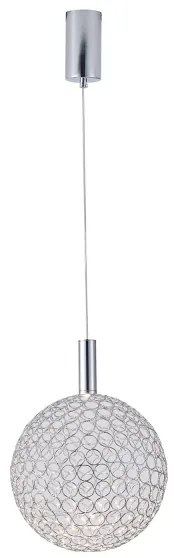LED Luster na lanku LED/6,3W/230V 3000K lesklý chróm pr. 25 cm