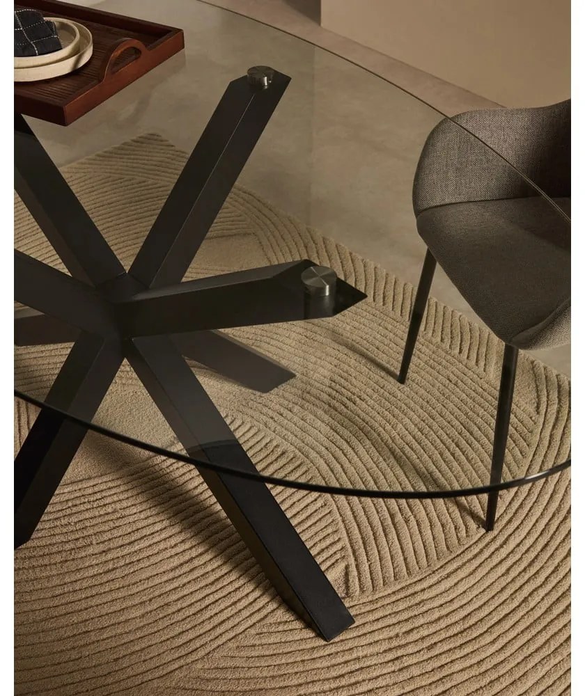 Jedálenský stôl so sklenenou doskou 100x200 cm Argo – Kave Home