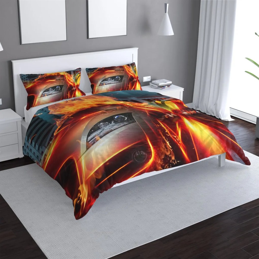 Sablio Obliečky Auto v plameňoch - 140x220 / 90x70
