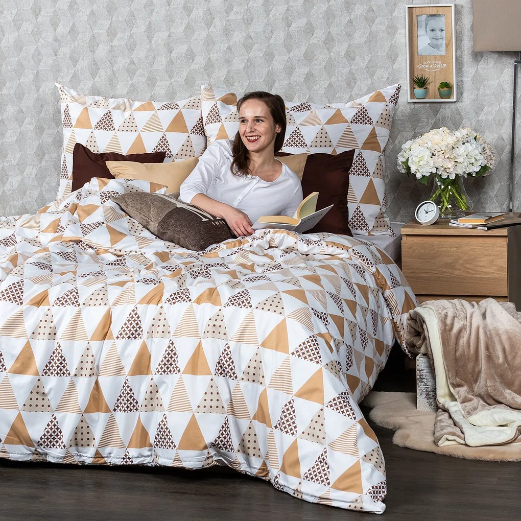 4home Obliečky Triangel béžová micro