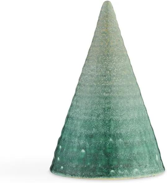 Tyrkysová kameninová dekoratívna soška Kähler Design Glazed Cone Aqua, výška 15 cm