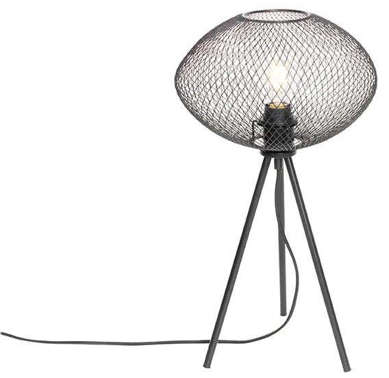 Industriálna stolná lampa statív čierny - Molly