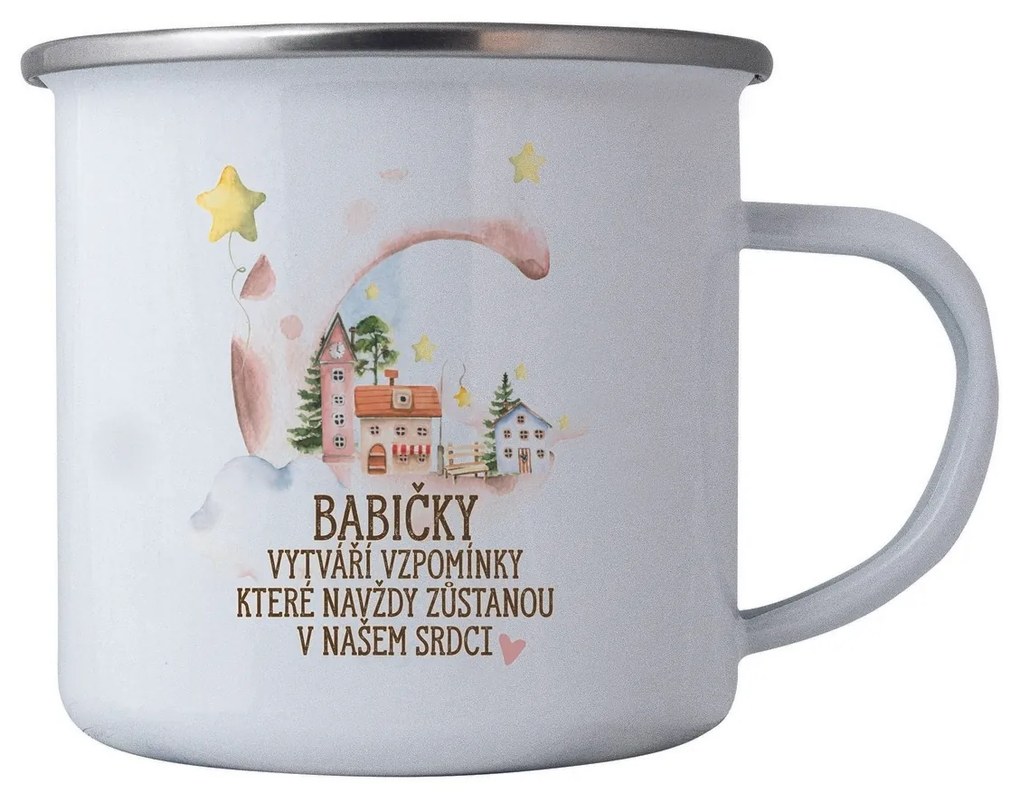 Bohemia Gifts Plechový hrnček Babičky, 350 ml