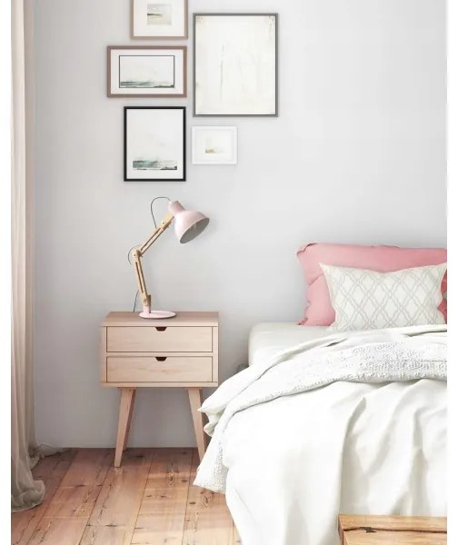 Stolná lampa 1xE27/40W/230V ružová