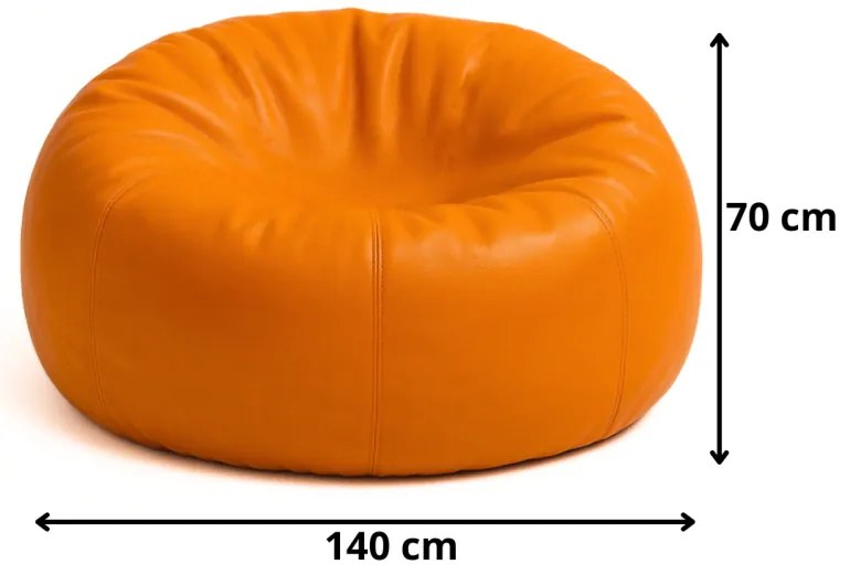 Sedací vak guľa oranžová EMI