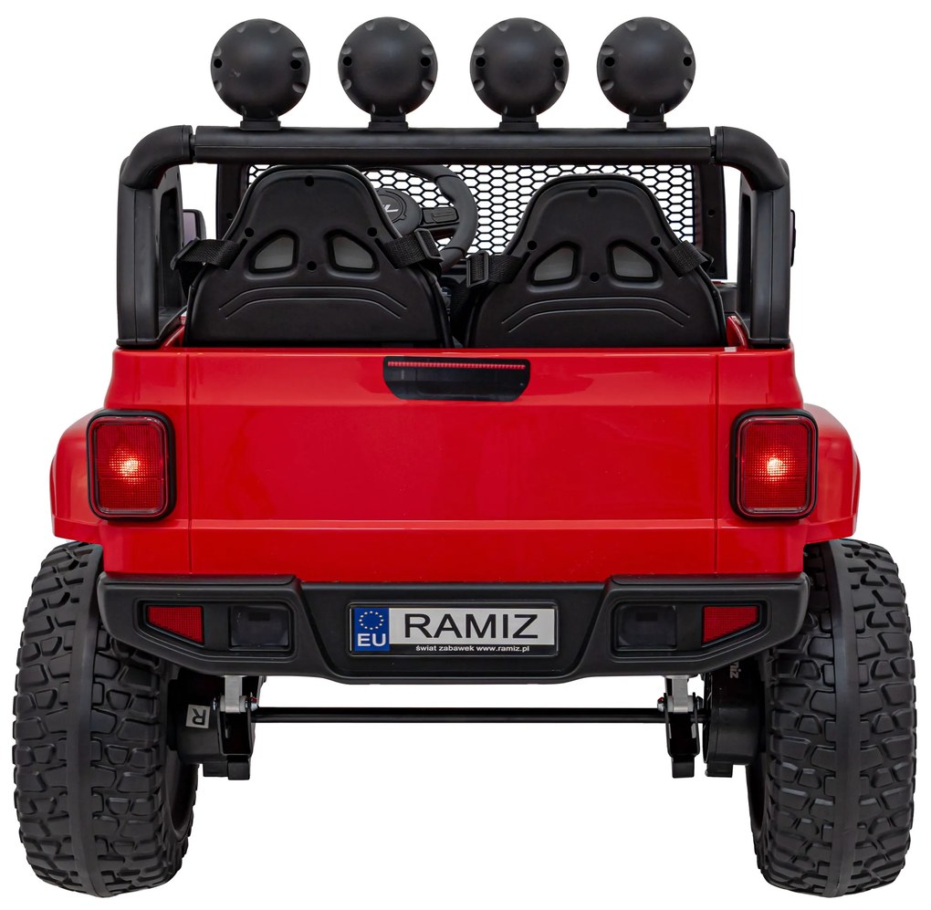 RAMIZ Elektrická autíčko OFF-ROAD 3.0 - červené - 4x35W- BATÉRIA - 12V14Ah - 2024