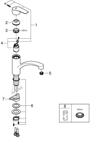 GROHE 30530002 - Kuchynská batéria START lesklý chróm