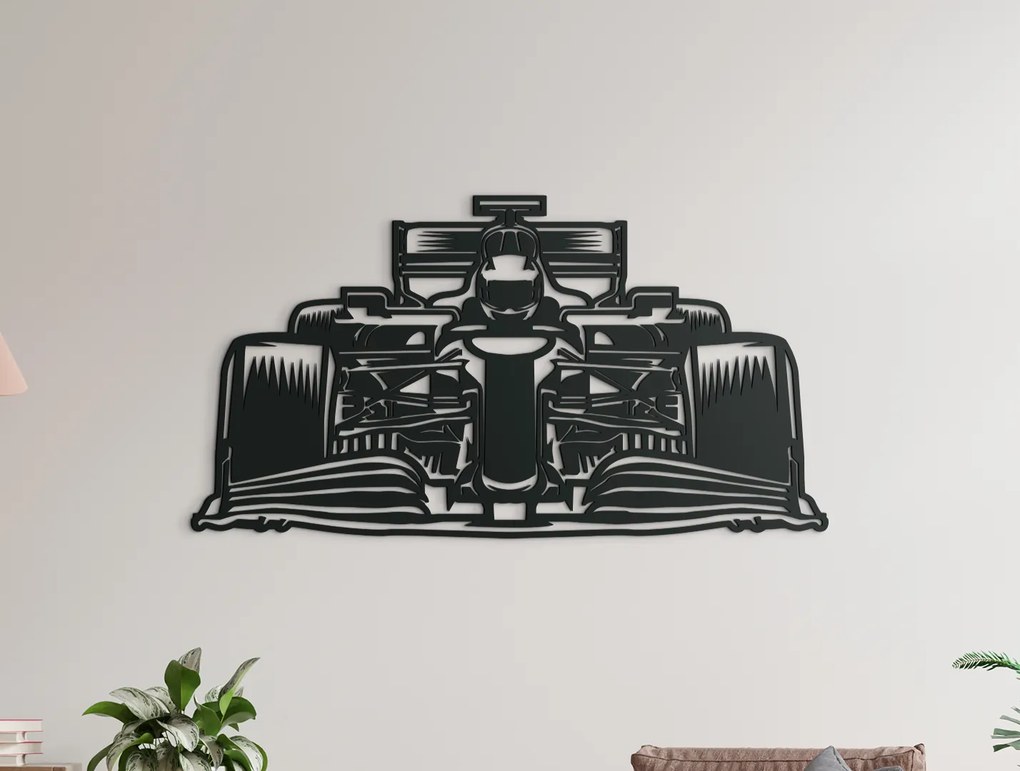 drevko Drevená nálepka na stenu Formula Rozmer obrazu: 24 x 44,5 cm, Farba dekorácie: Čierna