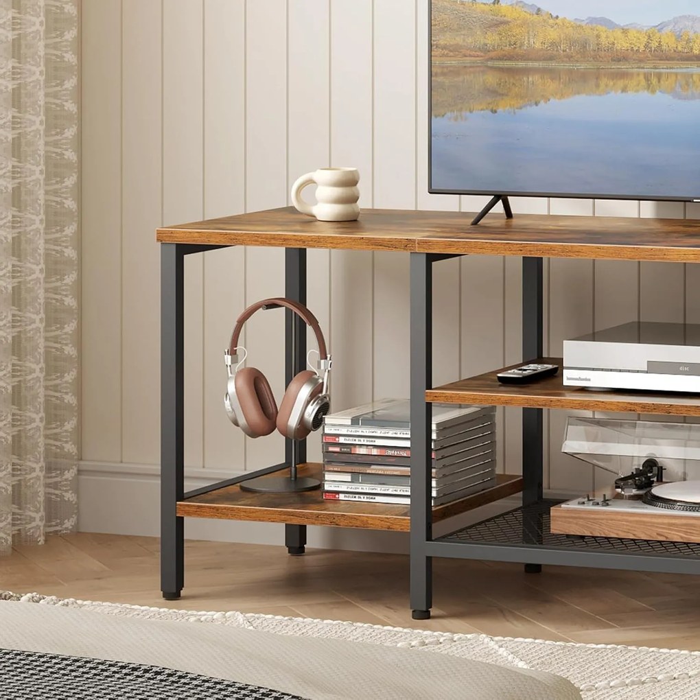 TV stolek Vasagle Werry 140 cm černý/hnědý