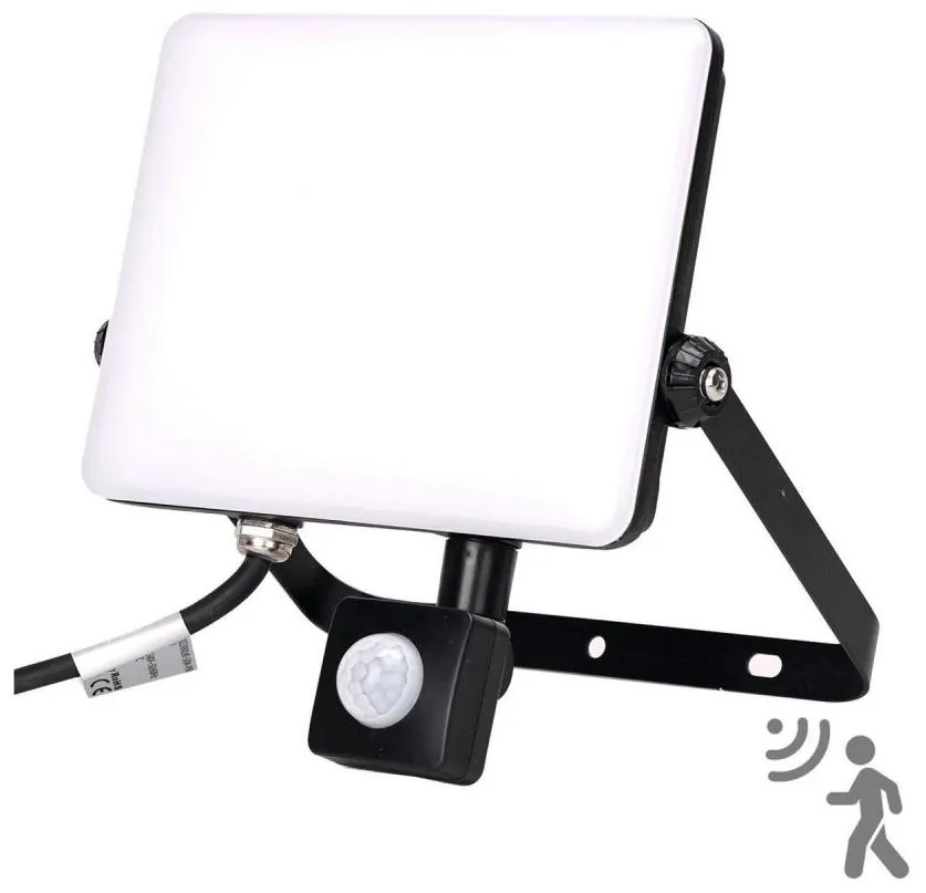 Aigostar B.V. Aigostar - LED Reflektor so senzorom LED/50W/230V 6500K IP65 čierna B10202NR4