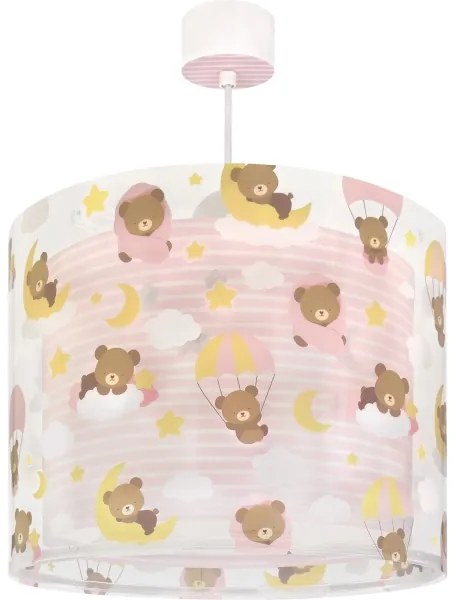 Dalber 41572S - Detský luster BABY TEDDY 1xE27/15W/230V ružová