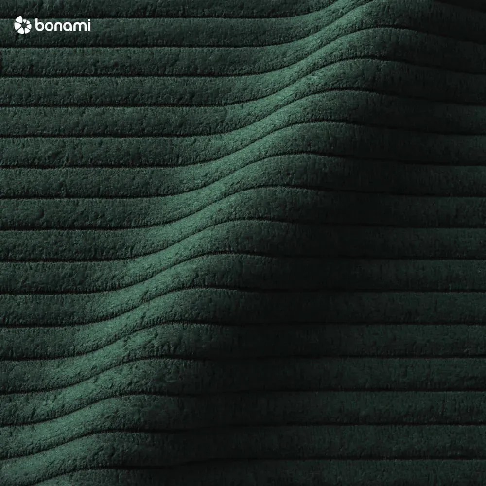 Tmavozelená menčestrová rozkladacia rohová pohovka (variabilná) Brave Dave – Miuform