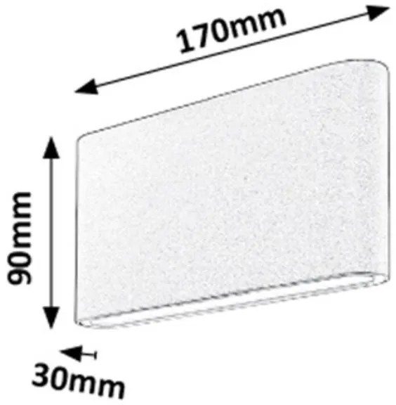 Rabalux 7952 - LED Vonkajšie nástenné svietidlo NESNA 2xLED/6W/230V IP54 3000K