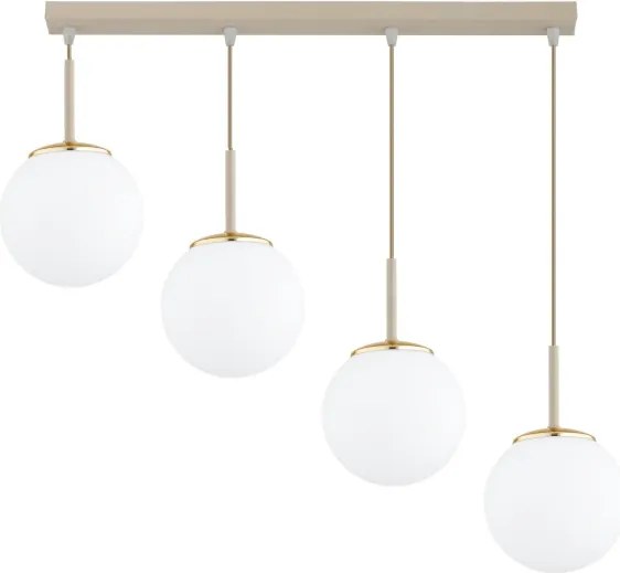 BRILAGI - Závesný luster MILO na lanku 4xE27/60W/230V béžová/zlatá