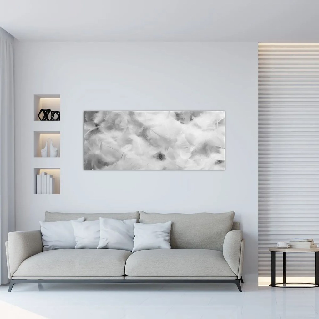 Obraz - Oblaky perie (120x50 cm)