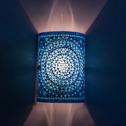 Mosaic lampa nástenná s káblom orient Cylinder SKY 17*26