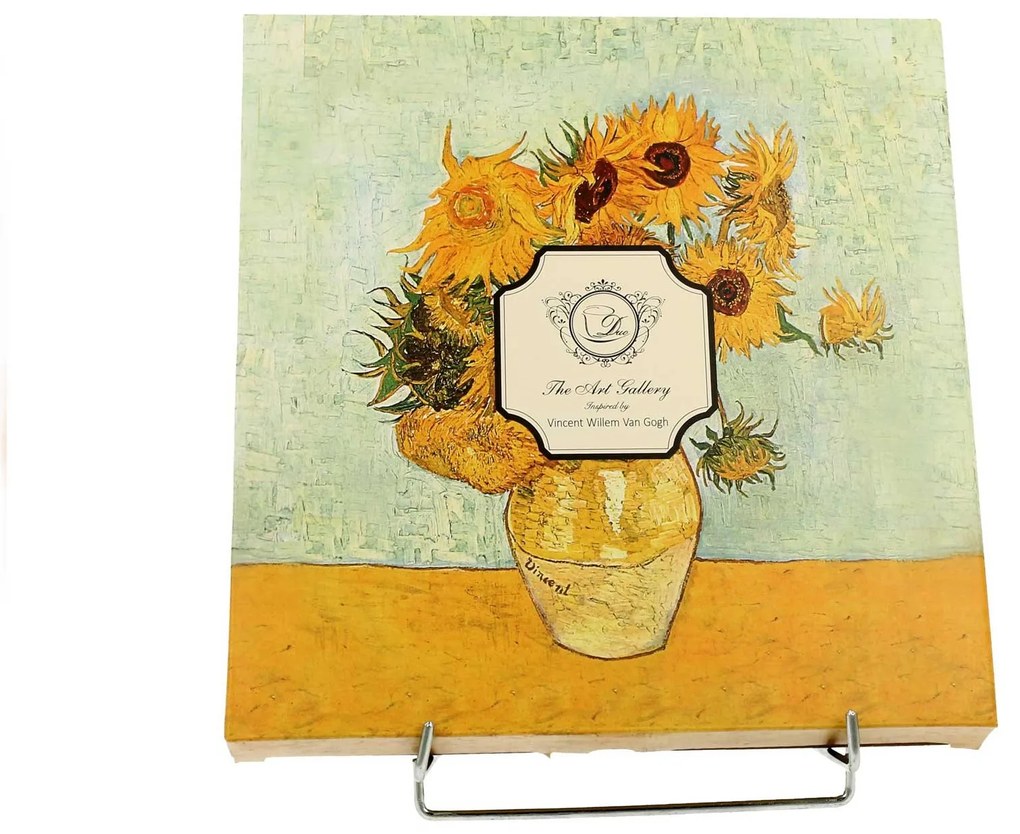 Porcelánový dezertný tanier Van Gogh Sunflowers, (fi) 19 cm, sada 2ks