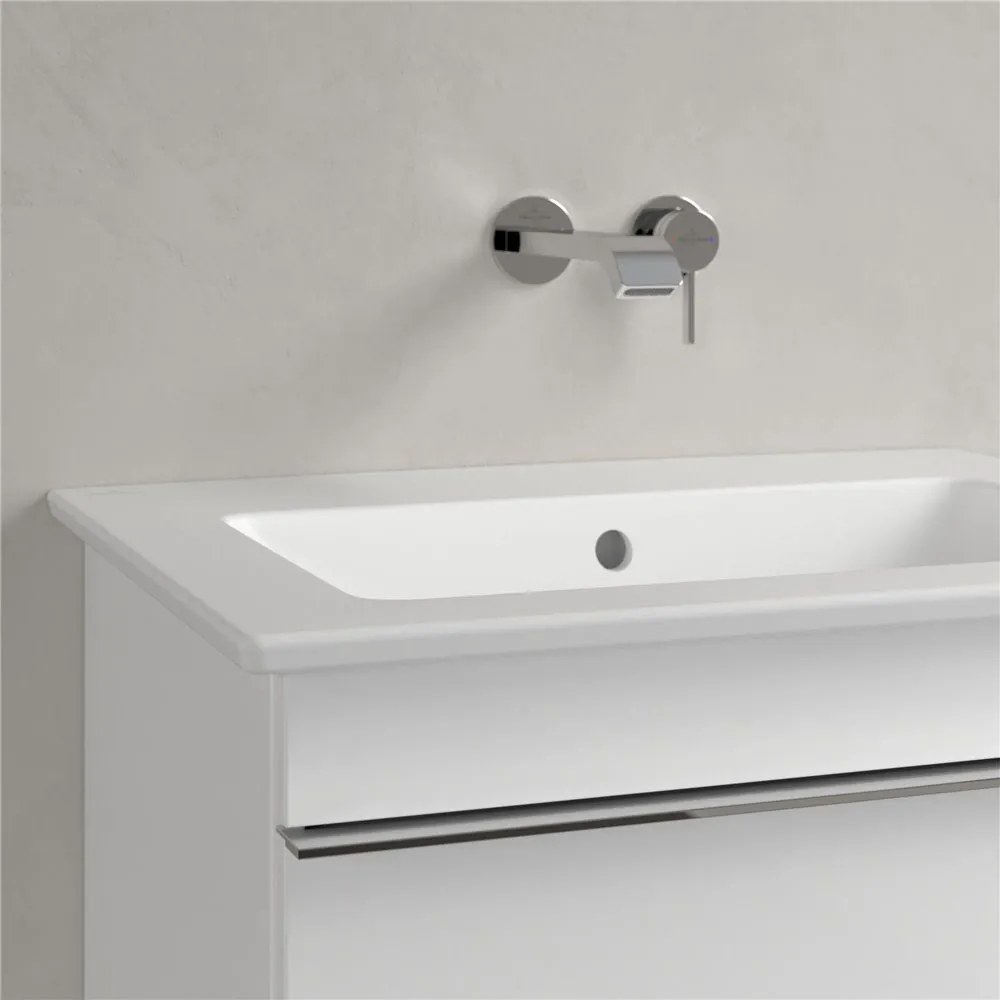 VILLEROY & BOCH Venticello závesné umývadlo bez otvoru, s prepadom, 650 x 500 mm, Stone White, s povrchom CeramicPlus, 412467RW