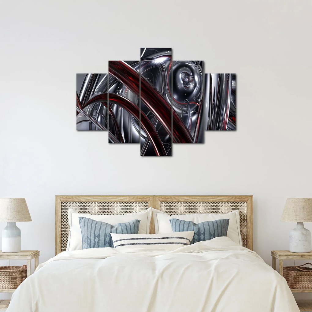 Obraz sivej abstrakcie (150x105 cm)