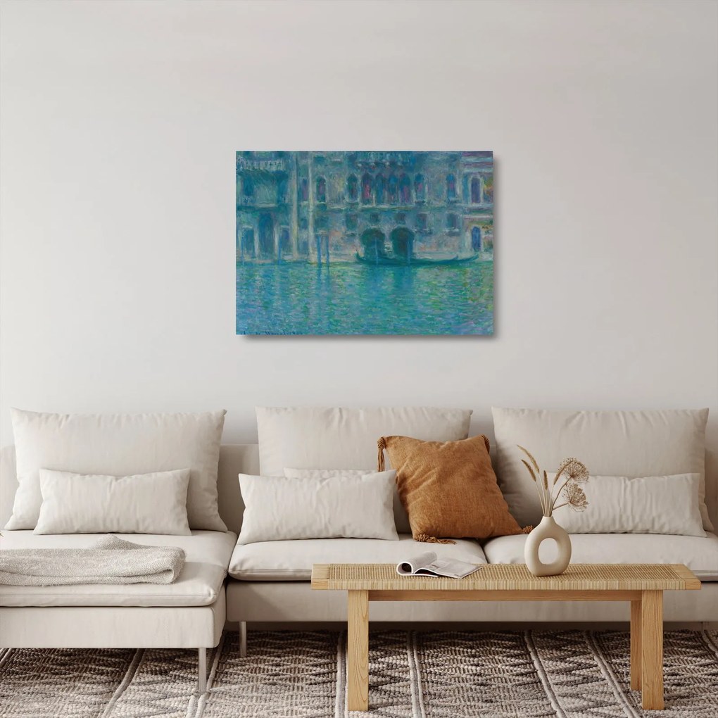 Sklenený obraz - Claude Monet, Palazzo da Mula, Venice, reprodukcia (70x50 cm)