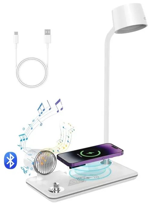 Stolná lampa 4 v 1 MDHL MD-1772 - biela