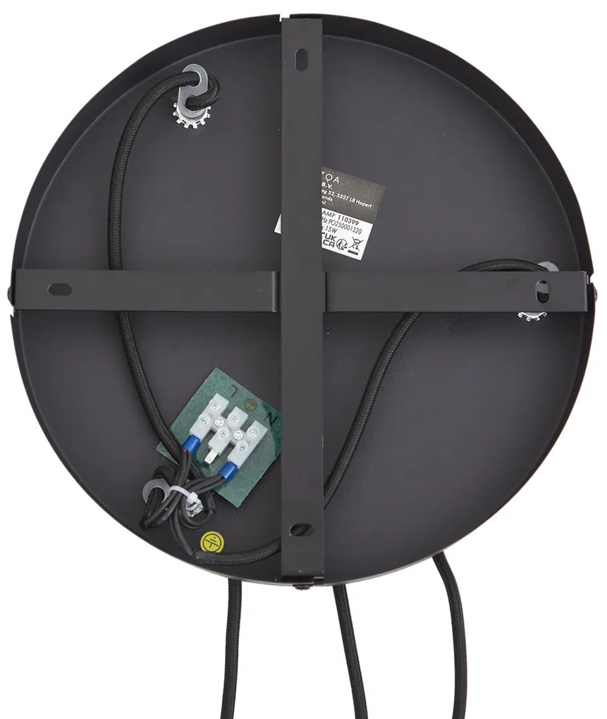 Dizajnové závesné svietidlo čierne s dymovým sklom 3-svetlá - Ana