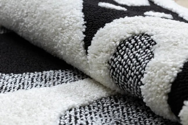 Koberec JOY Teddy krém / čierny kruh