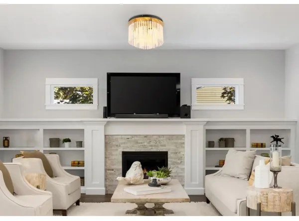 Globo 15698DM - Stropné svietidlo GORLEY 5xE27/60W/230V pr. 32 cm zlatá