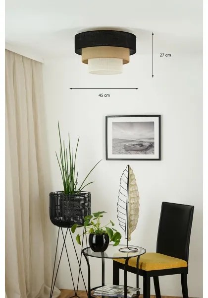 Brilagi -Stropné svietidlo ASPEN LUNETA 1xE27/15W/230V pr. 45 čierna/béžová/krémová