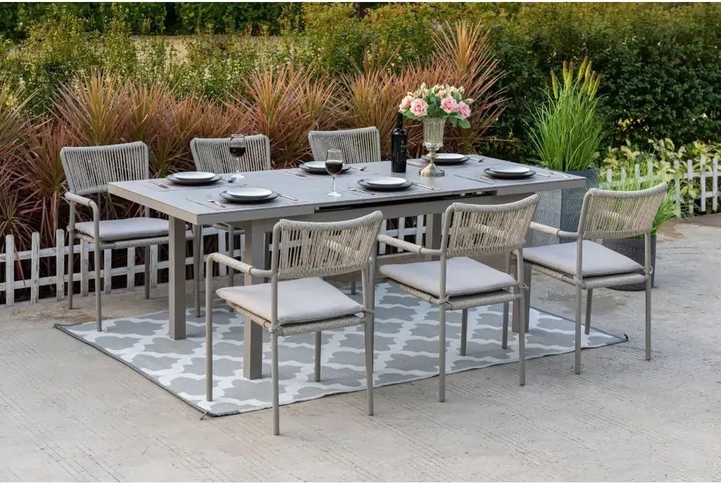 Jedálenská súprava VELIA béžová, 6+1